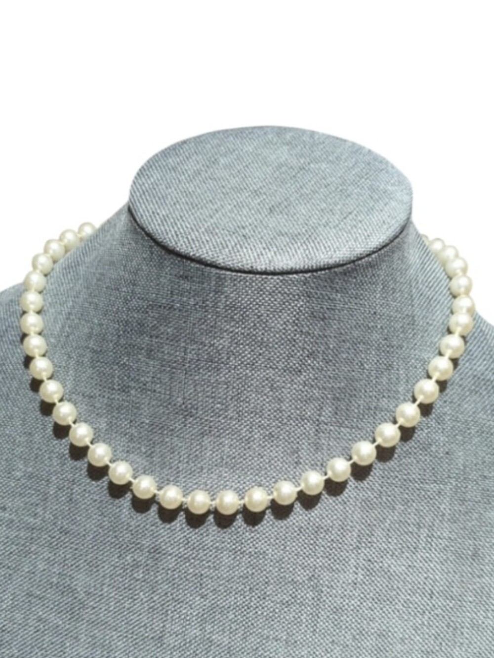 Vintage Faux Pearl Necklace | Pre-1990s | Classic Beaded Strand | Fishhook Clasp